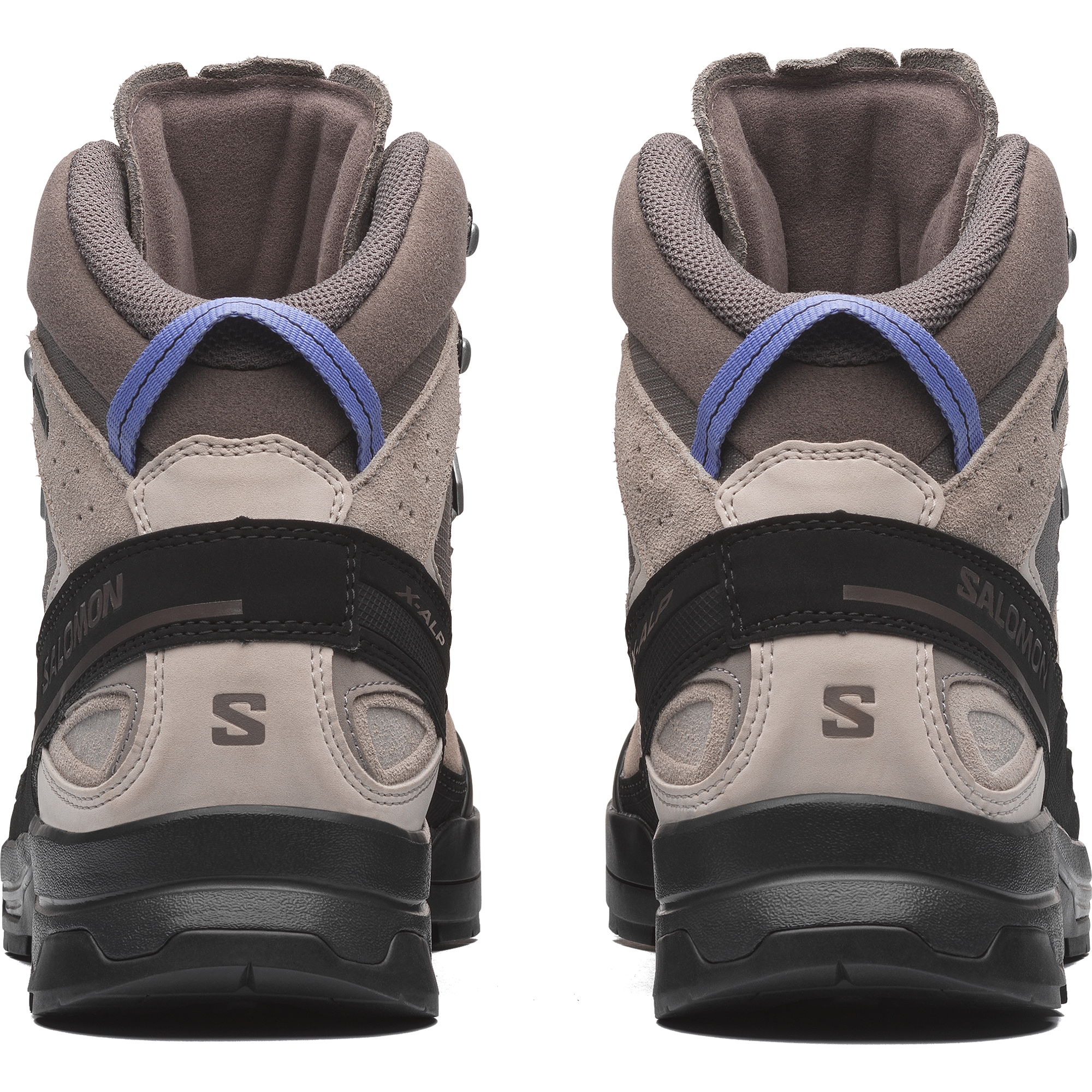 Salomon X-ALP MID LEATHER GORE-TEX - Cloudburst / Silver Cloud / Black - View 4