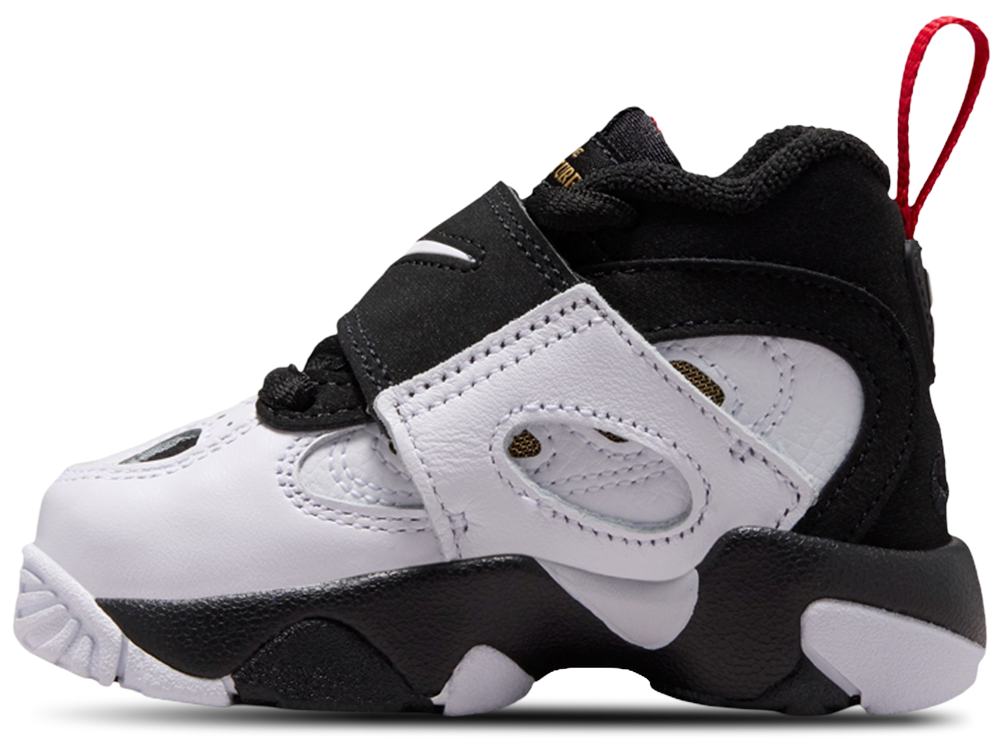 Nike Air Diamond Turf II 童款 - White/Gold/Black - Image 2