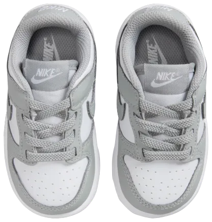 Nike Dunk Low 童款 - White/Light Smoke Grey/White - Image 4