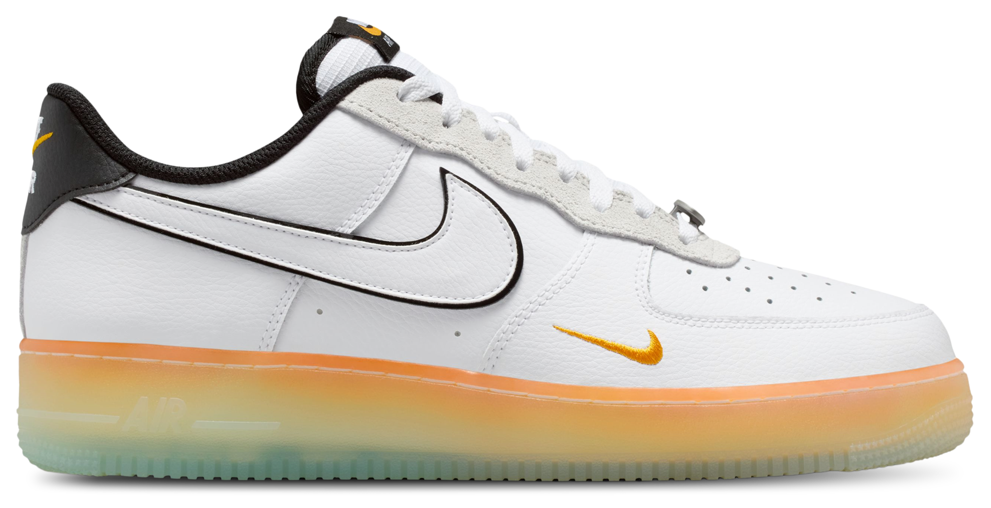 Nike Air Force 1 '07 - Black/White/Orange Peel - Image 1