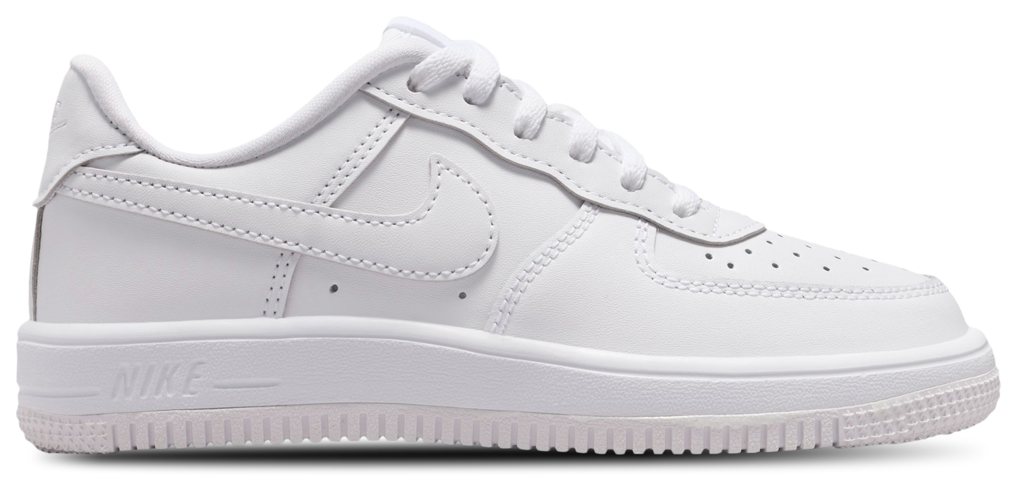Nike Air Force 1 Low Lace 童款 - White/White - Image 1