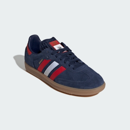 adidas Samba OG Shoes - Night Indigo / Better Scarlet / Cloud White - View 6