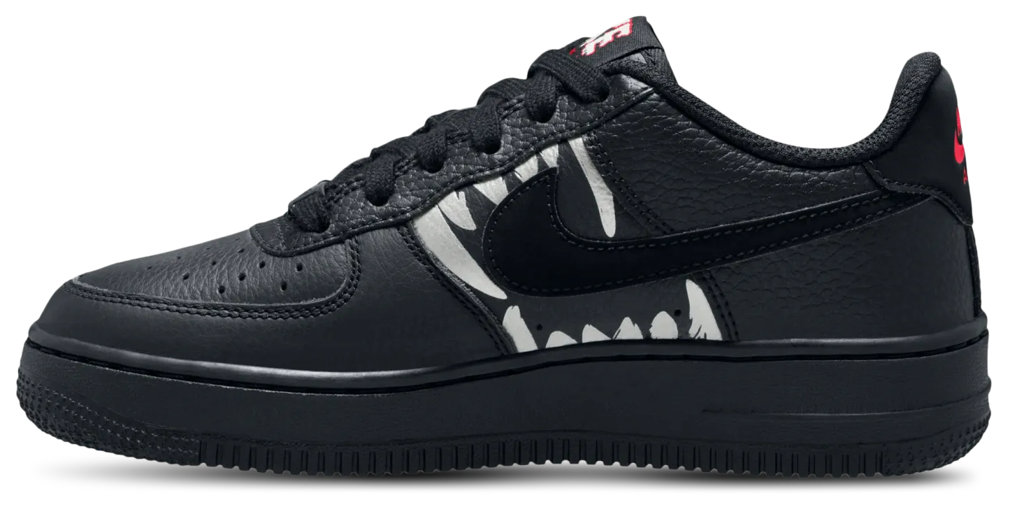 Nike Air Force 1 Low 童款 - University Red/Metallic Silver/Black - Image 2