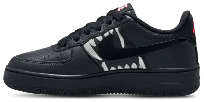 Nike Air Force 1 Low 童款 - University Red/Metallic Silver/Black - Image 2