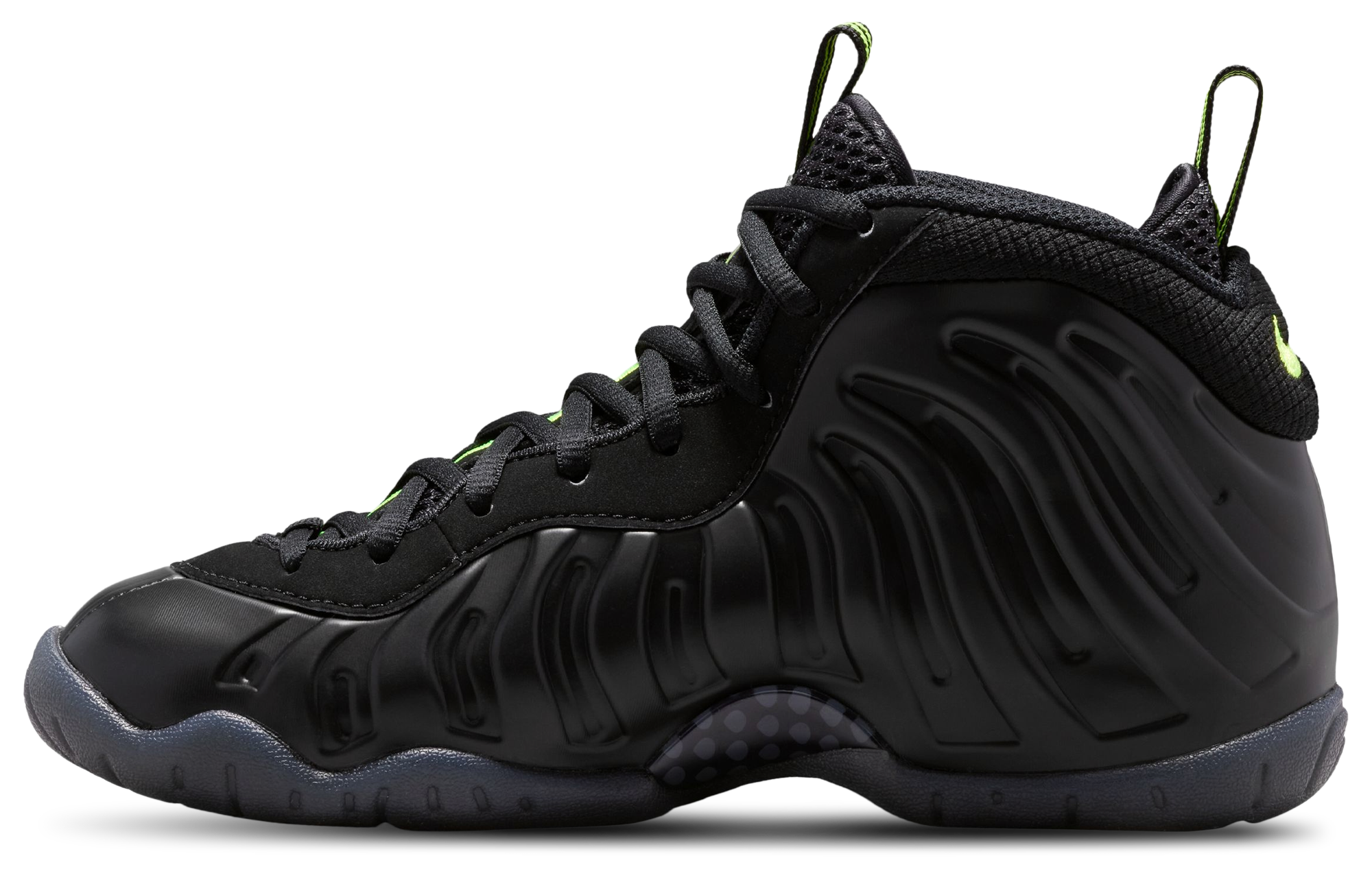 Nike Little Posite Pro 童款 - Black/Voltage Yellow - Image 2