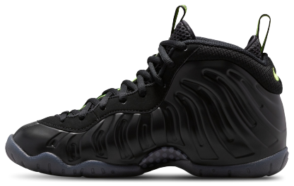 Nike Little Posite Pro 童款 - Black/Voltage Yellow - Image 2