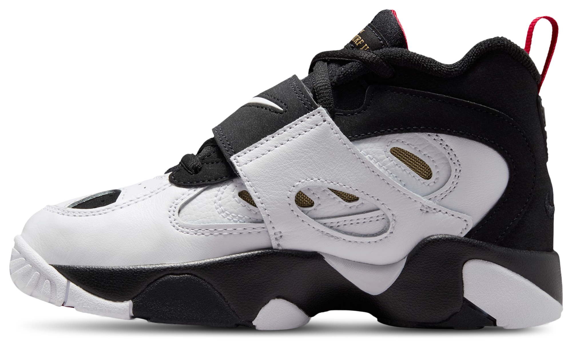 Nike Air Diamond Turf II 童款 - White/Black/Gold - Image 2