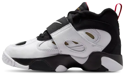 Nike Air Diamond Turf II 童款 - White/Black/Gold - Image 2