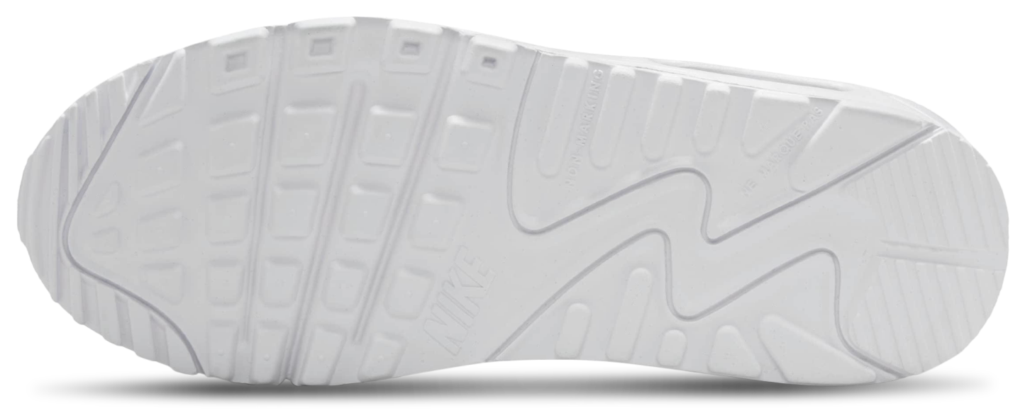 Nike Air Max 90 童款 - White/White/Metallic Silver - Image 5
