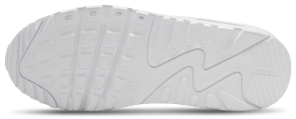 Nike Air Max 90 童款 - White/White/Metallic Silver - Image 5