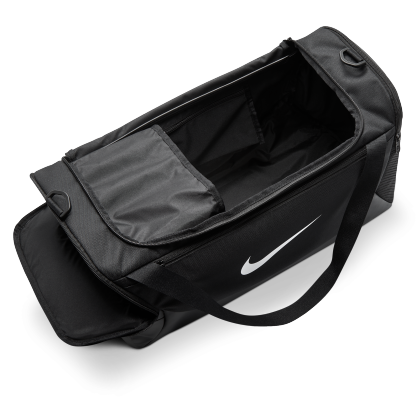 Nike Brasilia Small Duffel - Black/Black/White - Image 5