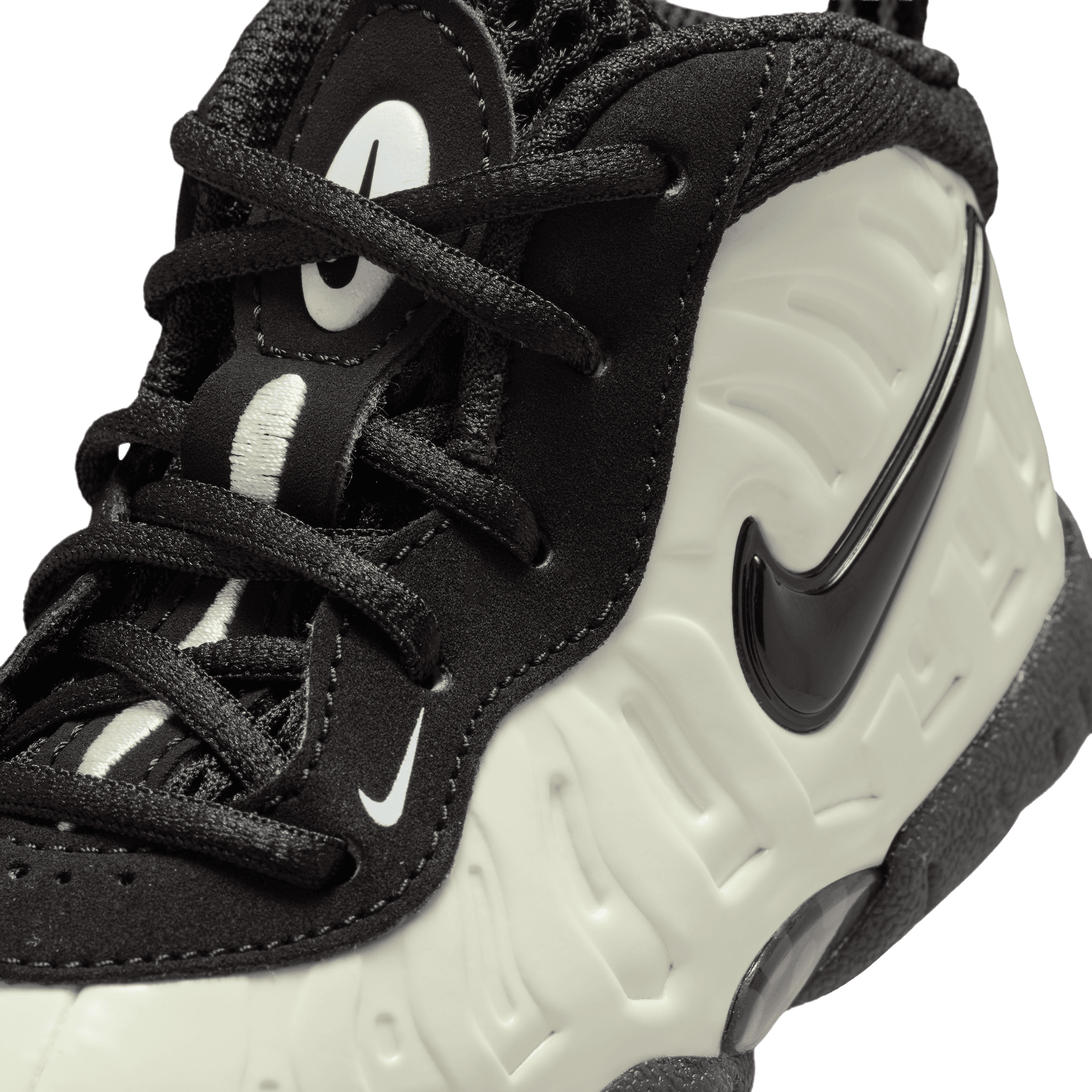 Nike Little Posite Pro 童款 - White/Black/Summit White - Image 7