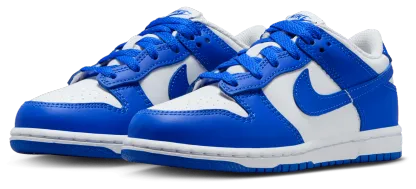 Nike Dunk Low 童款 - White/Hyper Blue - Image 6