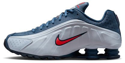 Nike Shox R4 - Bright Crimson/Football Grey/New Slate - Image 2