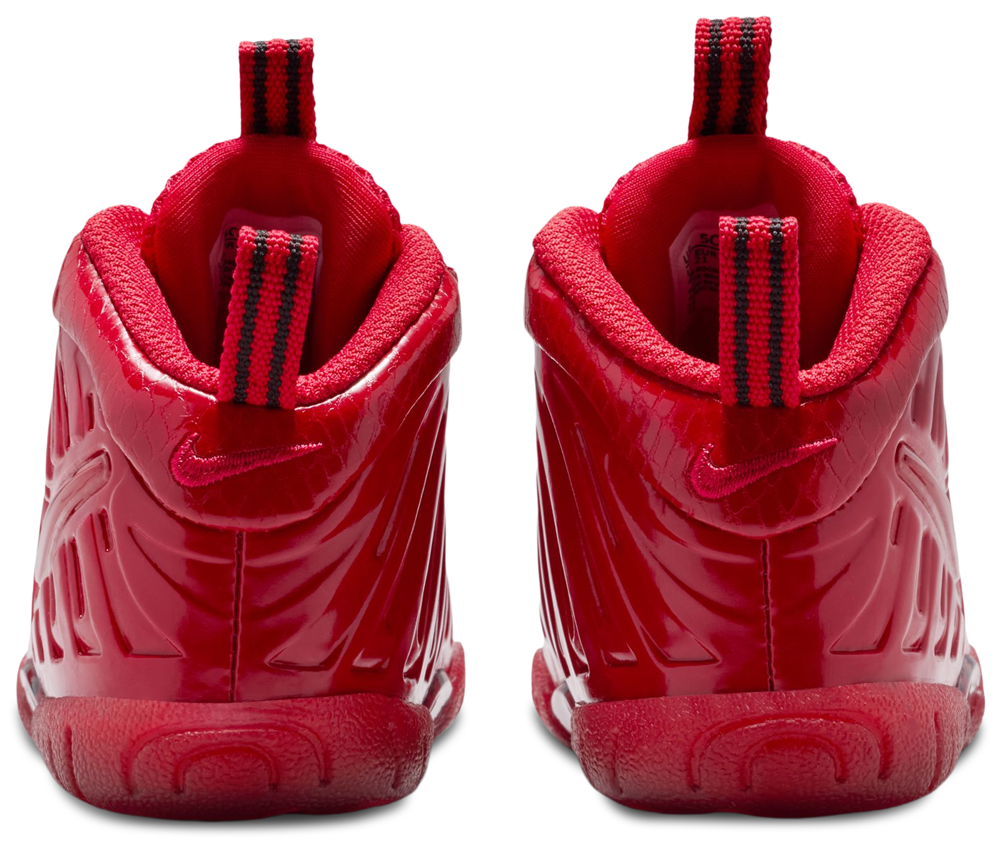 Nike Little Posite Pro 童款 - Black/Picante Red - Image 3