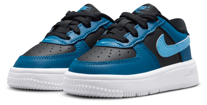 Nike Air Force 1 Low Lace 童款 - Dutch Blue/Court Blue/Black - Image 6