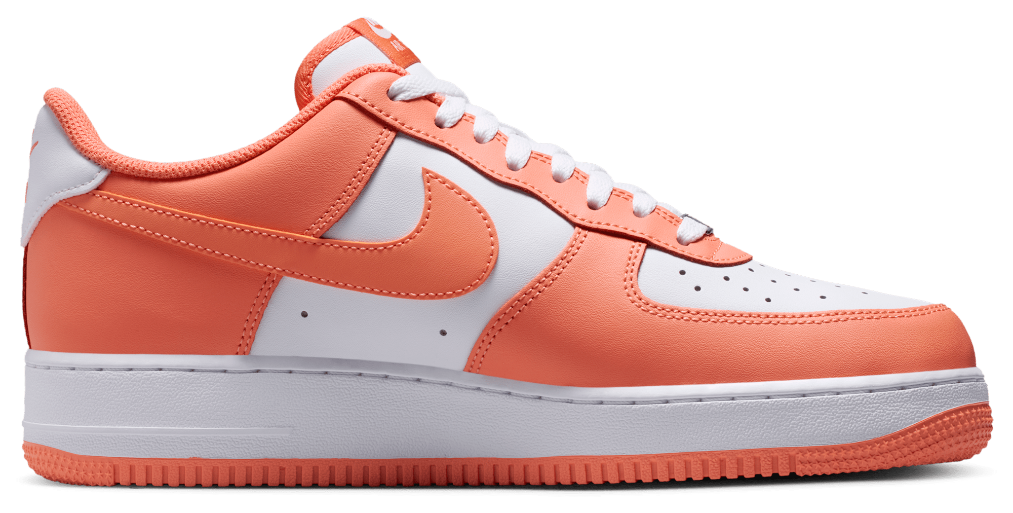 Nike Air Force 1 Low '07 - White/White/Orange Frost - Image 1
