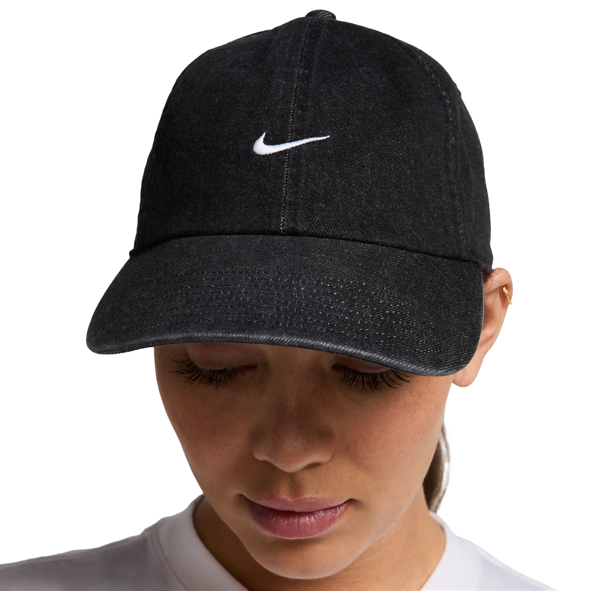 Nike Club Denim Cap - White/Black - Image 4