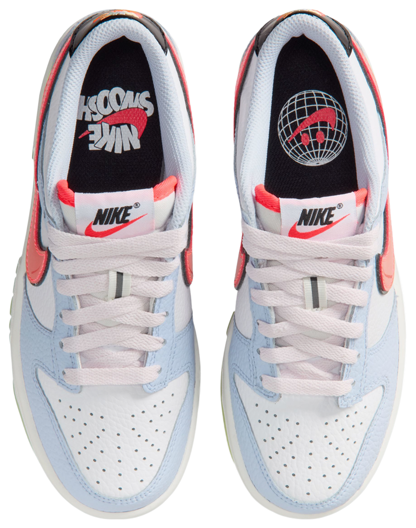 Nike Dunk Low - Kids - White/Hydrogen Blue/Flash Crimson - Image 4