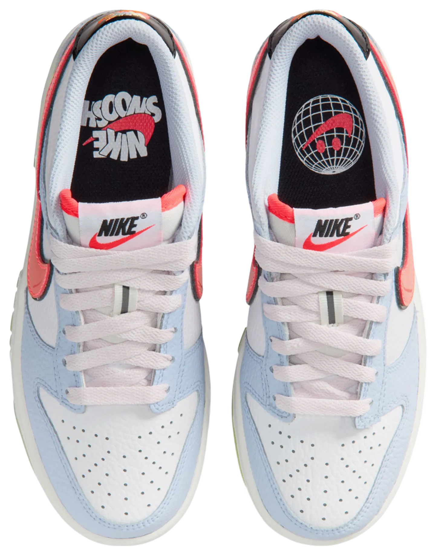 Nike Dunk Low - Kids - White/Hydrogen Blue/Flash Crimson - Image 4