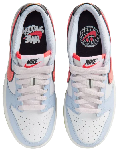 Nike Dunk Low - Kids - White/Hydrogen Blue/Flash Crimson - Image 4