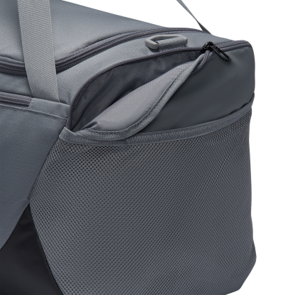 Nike Brasilia Small Duffel - Smoke Grey/Black/White - Image 8