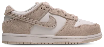 Nike Dunk Low Suede 童款 - White/Tan - Image 1