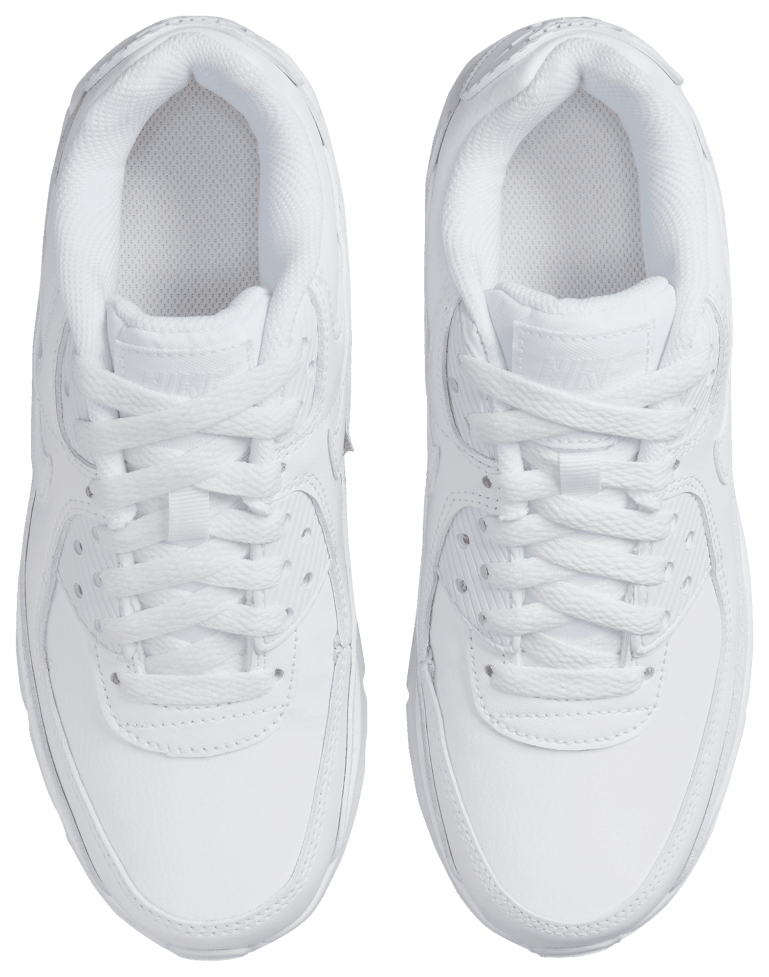 Nike Air Max 90 童款 - White/White/Metallic Silver - Image 4