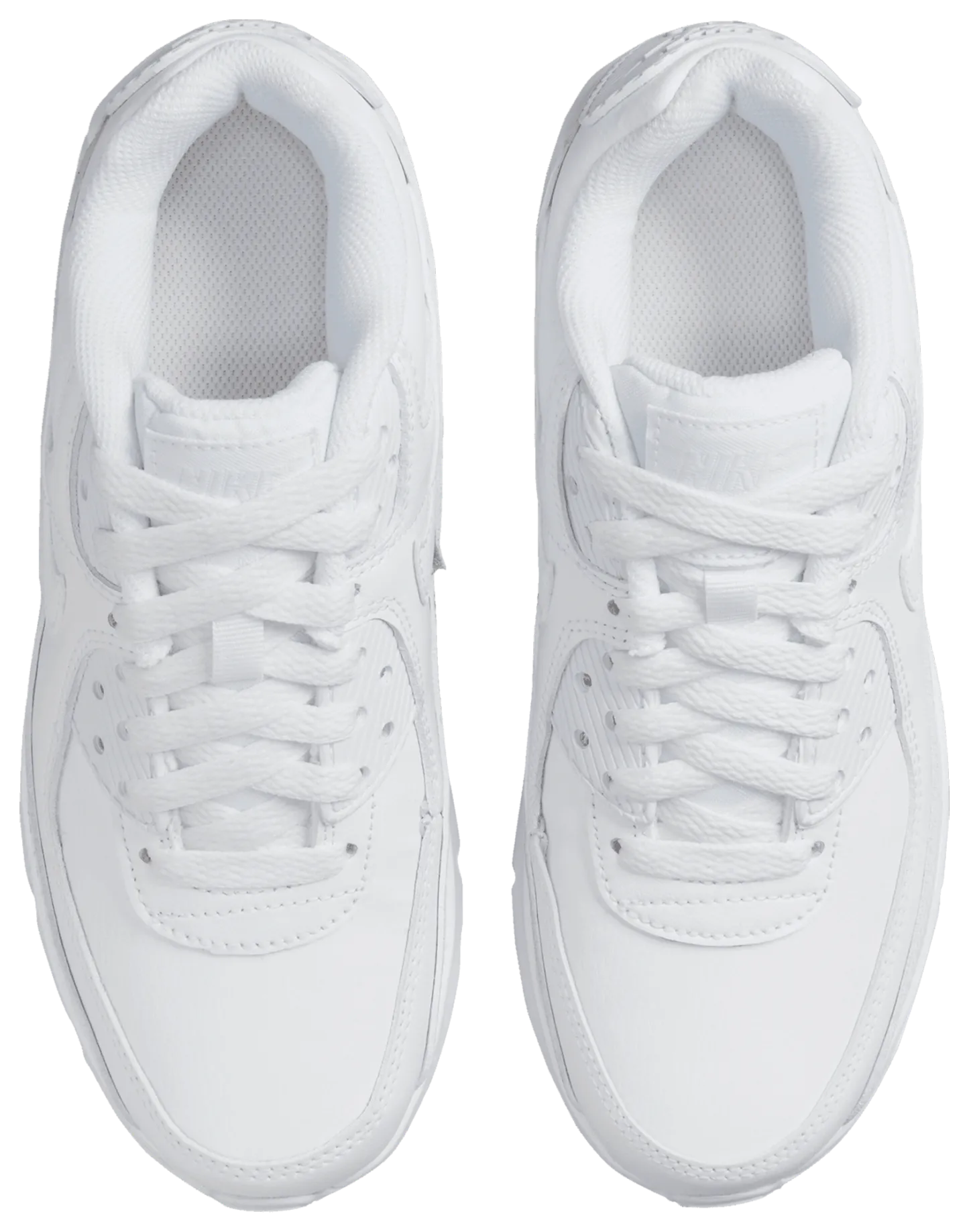 Nike Air Max 90 童款 - White/White/Metallic Silver - Image 4