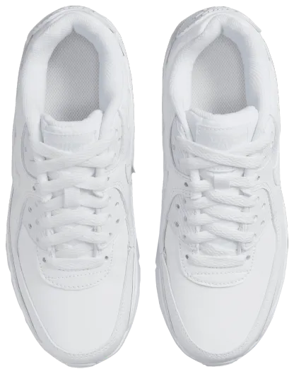 Nike Air Max 90 童款 - White/White/Metallic Silver - Image 4