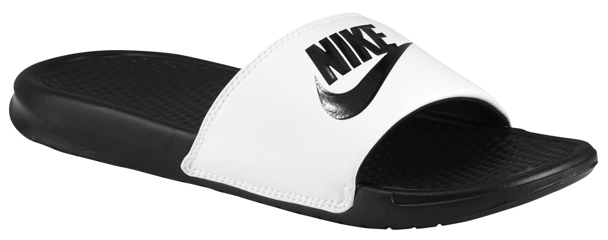 Nike Benassi JDI Slides - White/Black - Image 5