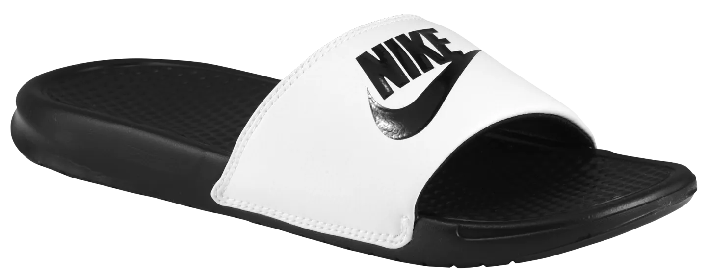 Nike Benassi JDI Slides - White/Black - Image 5
