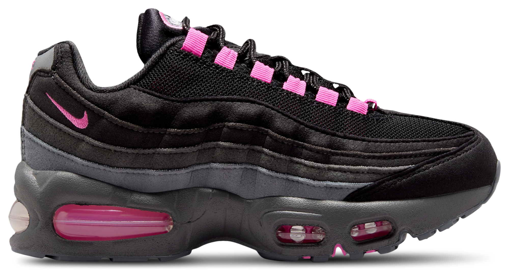 Nike Air Max 95 童款 - Black/Playful Pink/Cool Gray - Image 1