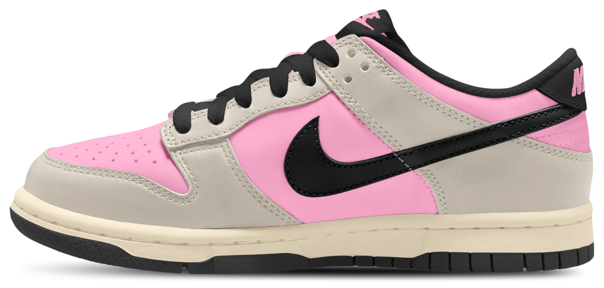 Nike Dunk Low 童款 - Black/Light Orewood Brown/Pink Rise - Image 2