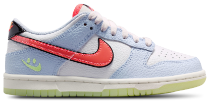 Nike Dunk Low - Kids - White/Hydrogen Blue/Flash Crimson - Image 1