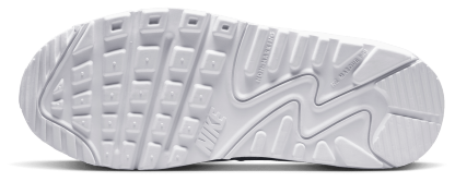 Nike Air Max 90 童款 - White/White/Metallic Silver - Image 5