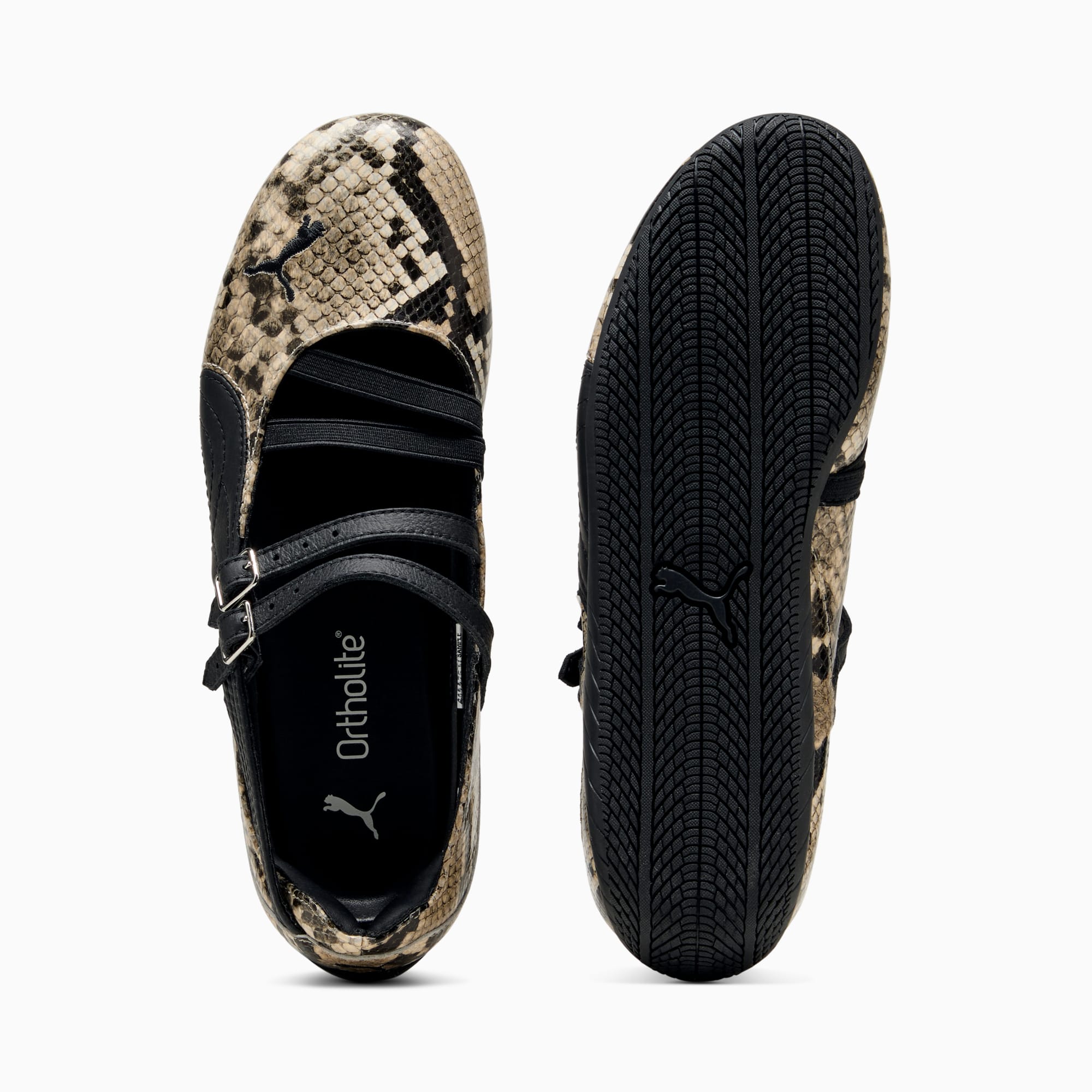 Speedcat Ballet Snake Print Women's Sneakers - PUMA Black-Vapor Gray - 6