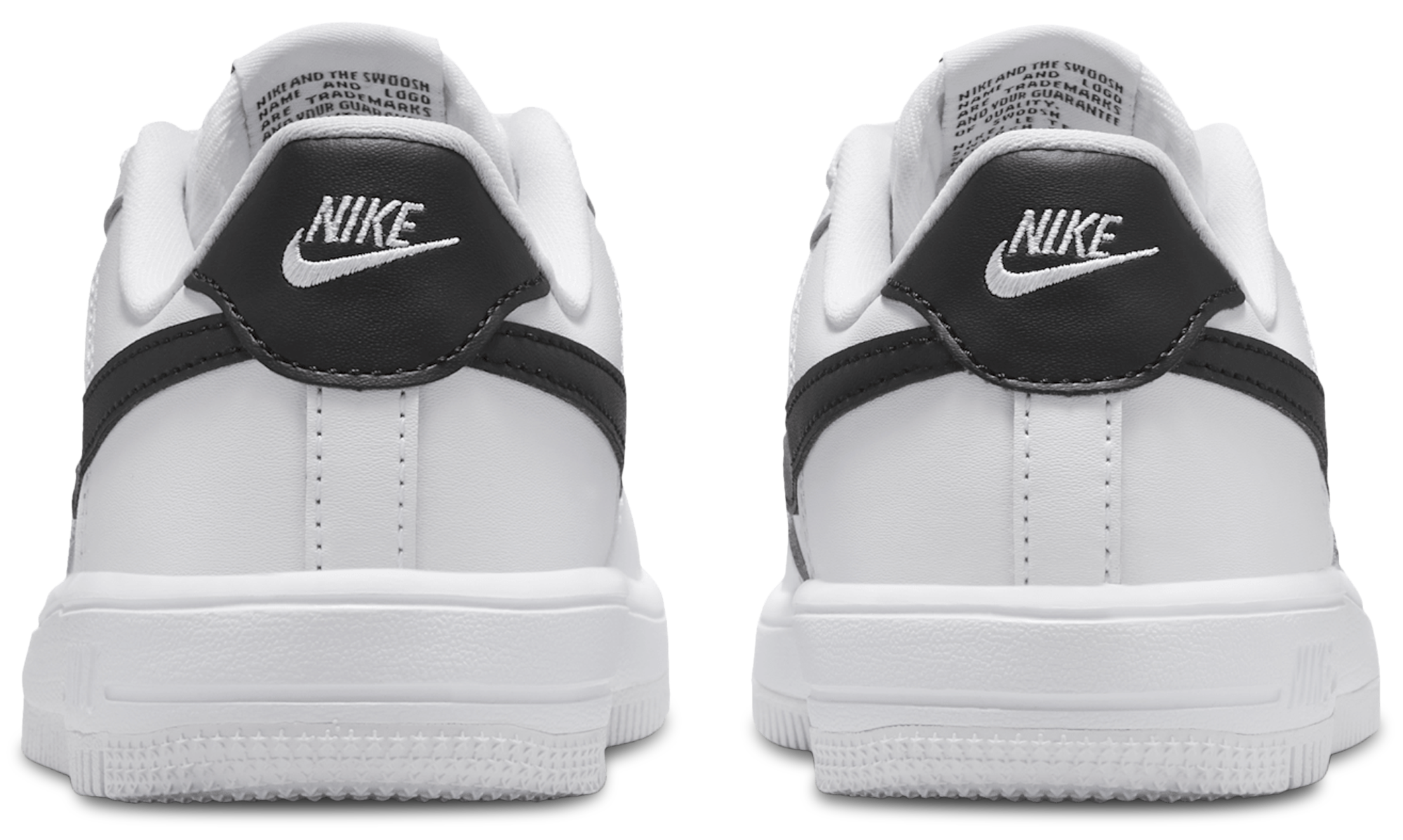 Nike Air Force 1 Low Lace 童款 - White/Black - Image 3