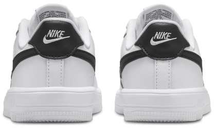 Nike Air Force 1 Low Lace 童款 - White/Black - Image 3