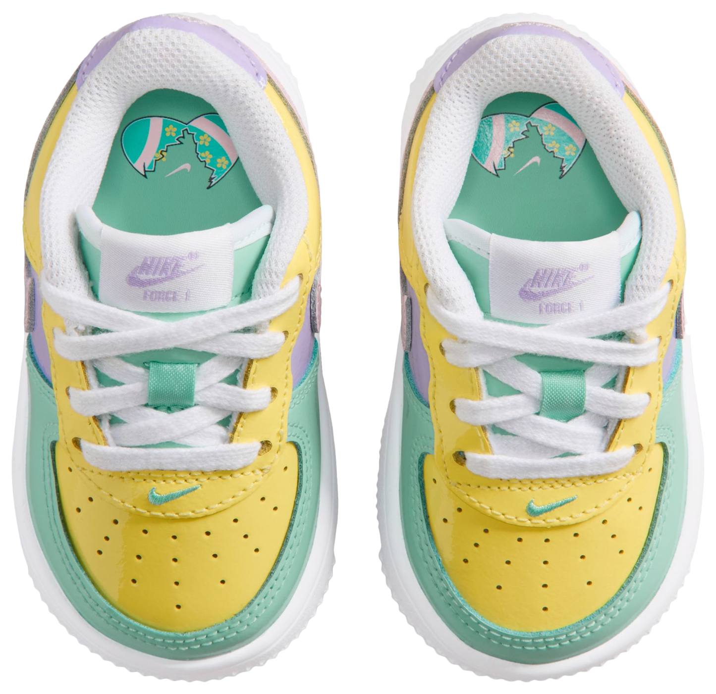 Nike Force 1 Low 童款 - Yellow Pulse/Pink Foam/Emerald Rise - Image 4