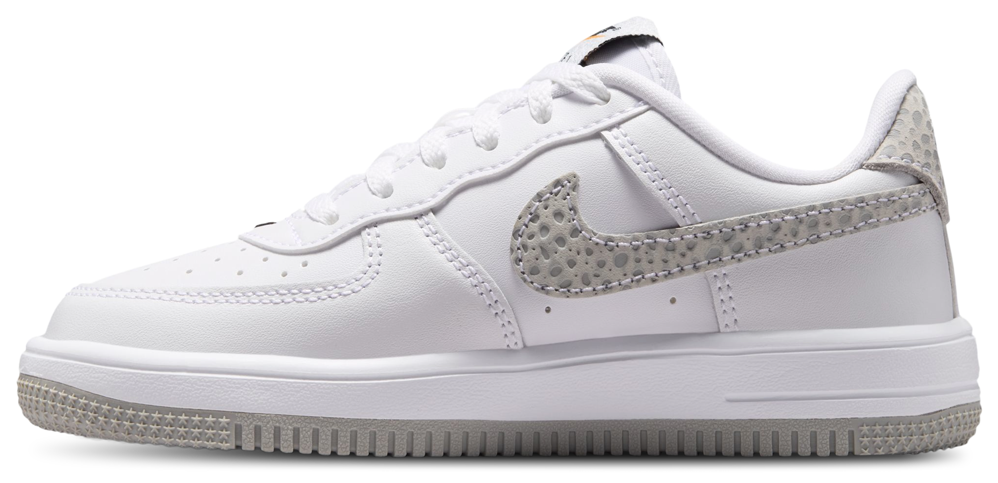 Nike Air Force 1 Low 童款 - Grey/White/Orange - Image 2