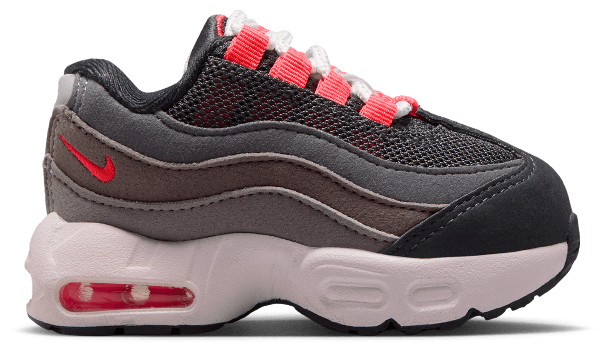 Nike Air Max 95 童款 - Gray/Red - Image 1
