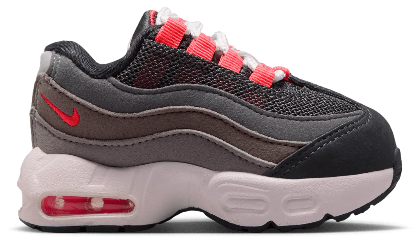 Nike Air Max 95 童款 - Gray/Red - Image 1