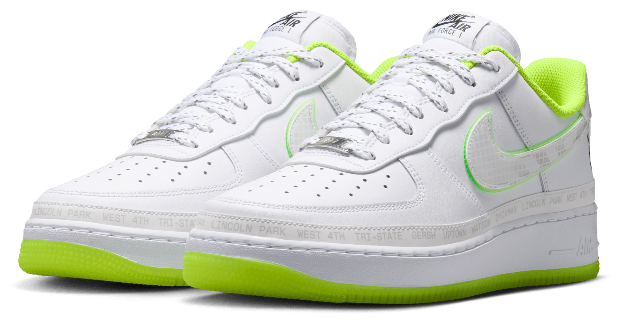 Nike Air Force 1 NYvNY - White/Black/Volt - Image 6