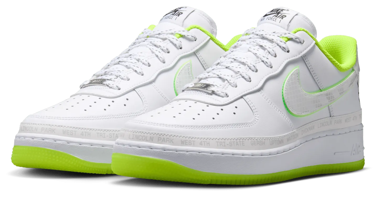 Nike Air Force 1 NYvNY - White/Black/Volt - Image 6