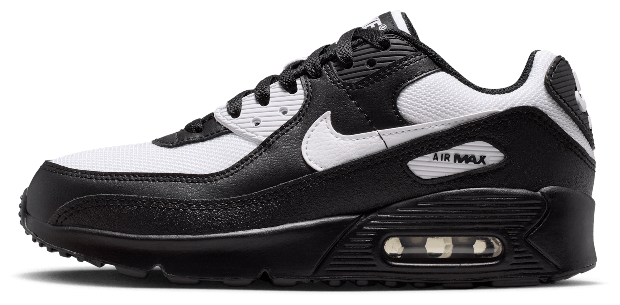 Nike Air Max 90 Mesh 童款 - Black/White - Image 2