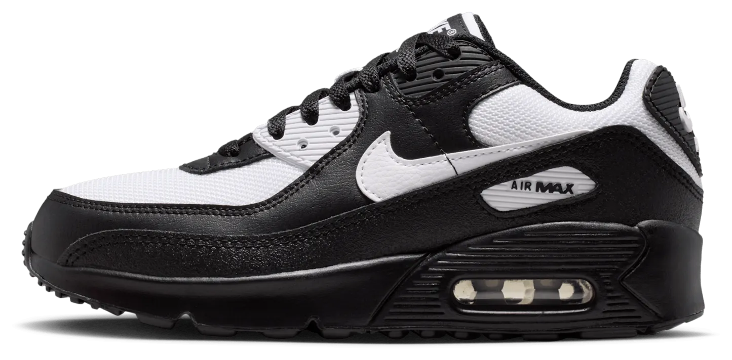 Nike Air Max 90 Mesh 童款 - Black/White - Image 2