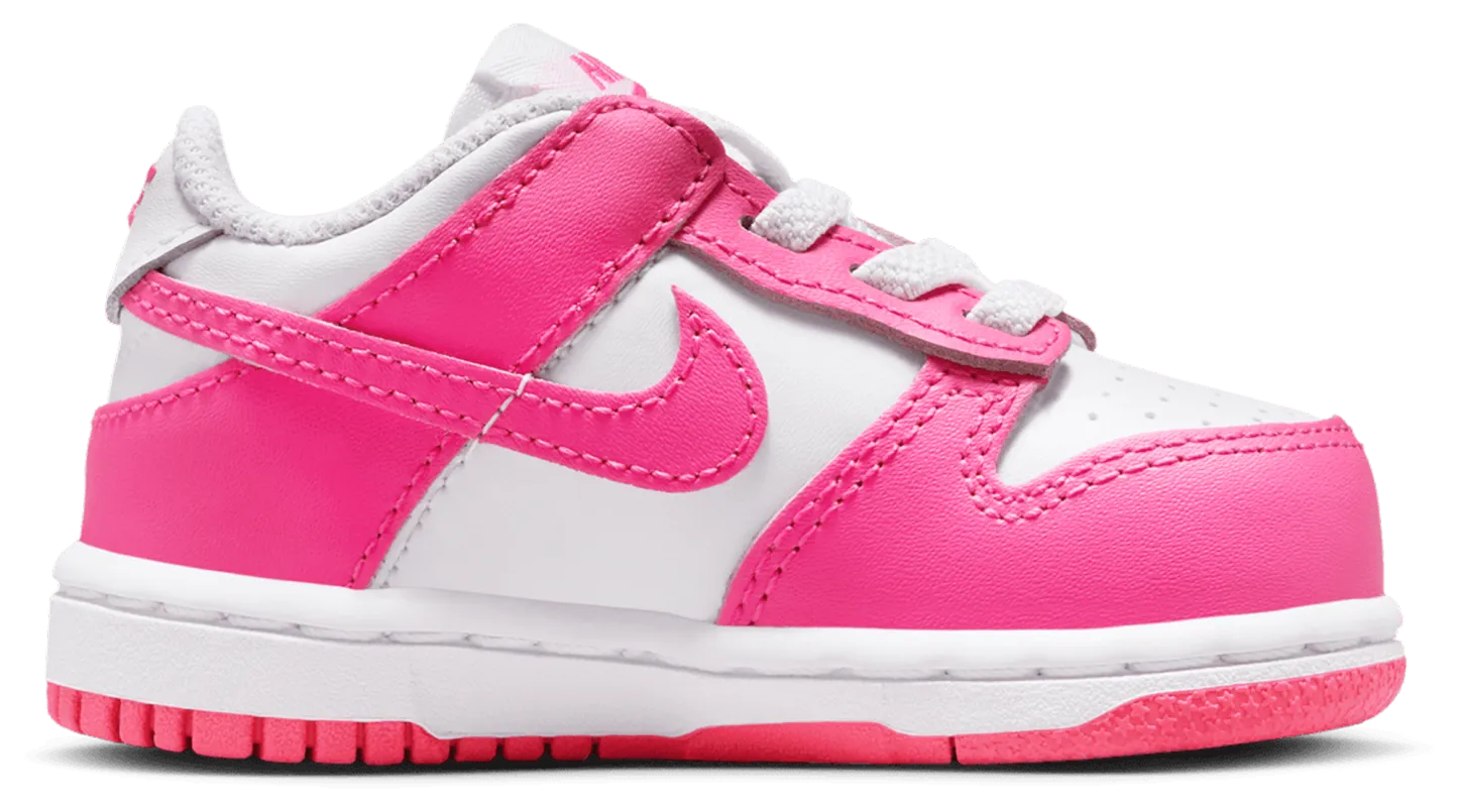 Nike Dunk Low 童款 - Laser Fuchsia/White - Image 7