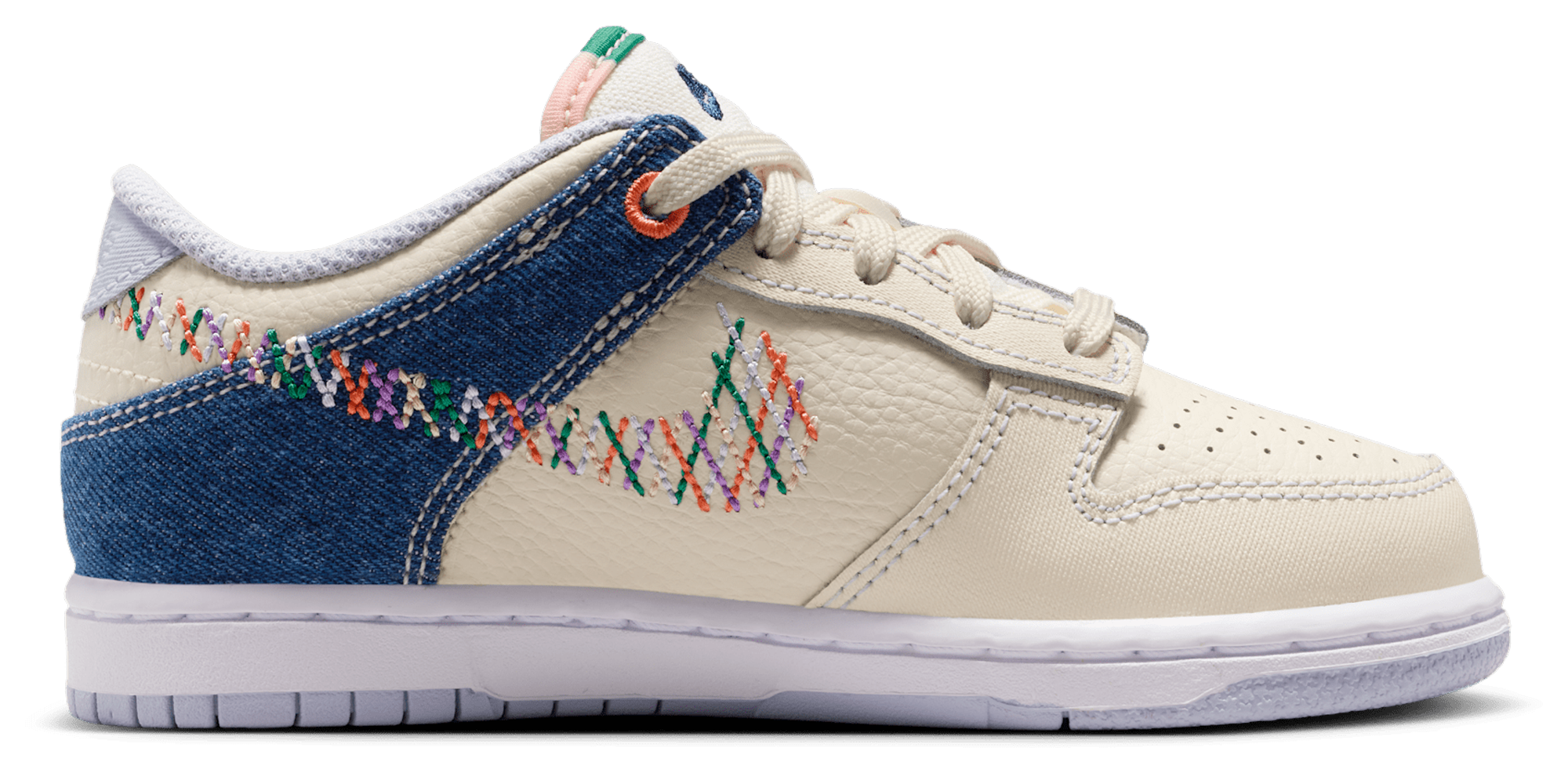 Nike Dunk Low 童款 - Soft Pearl/Multicolor (R1826022) - Image 1