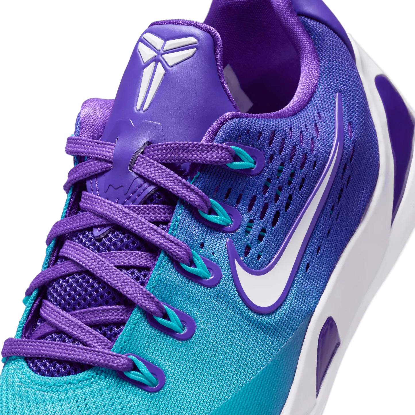 Nike Kobe IX Low EM 童款 - White/Blue Lagoon/Fierce Purple - Image 7